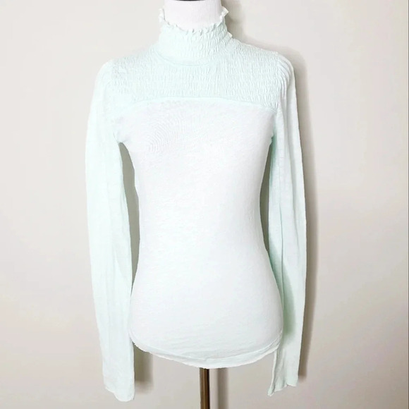 NWT Free People Caroline Mock Neck Long Sleeve Top S - Picture 2 of 8